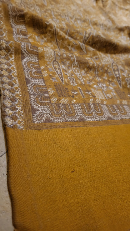 Mustard beauty : Toosh mini shawl