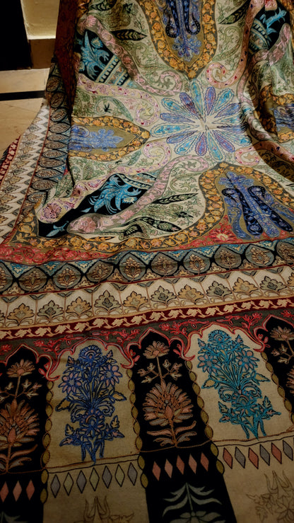 Reelkaar shawl : kalamkari pashmina