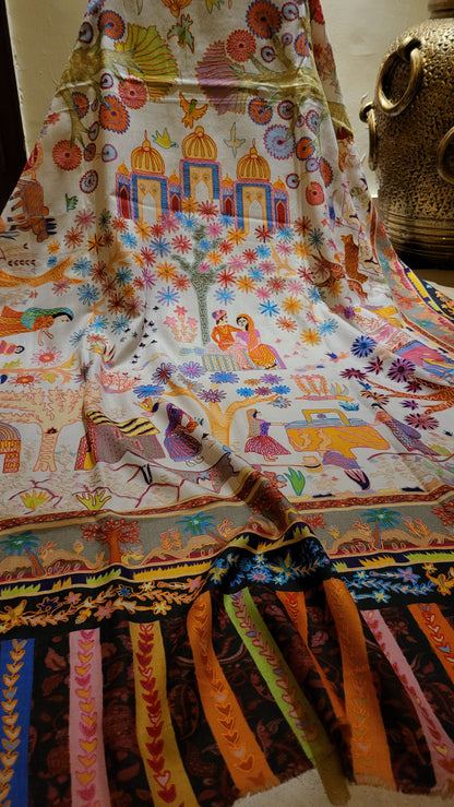 Mughal darbar : Reelkaar shawl