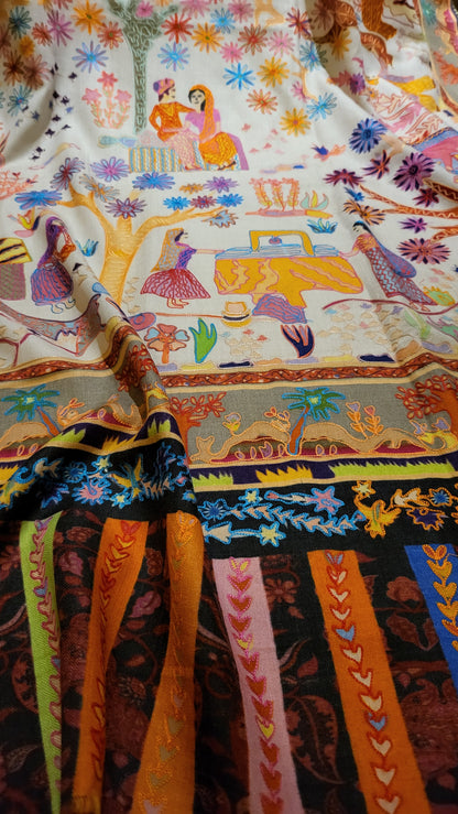 Mughal darbar : Reelkaar shawl