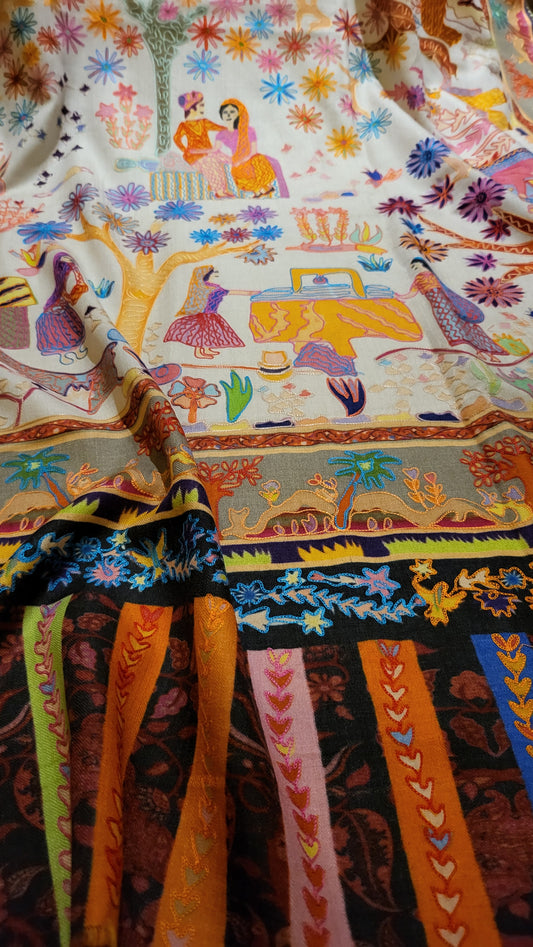 Mughal darbar : Reelkaar shawl