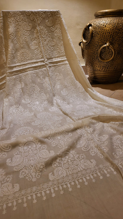 Embroidered shawl : pashmina