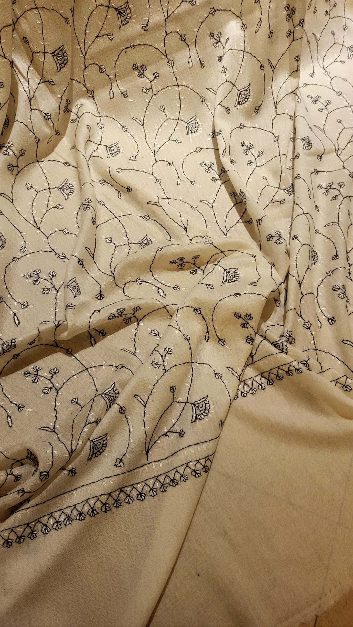 Sui Embroidered : Toosh shawl