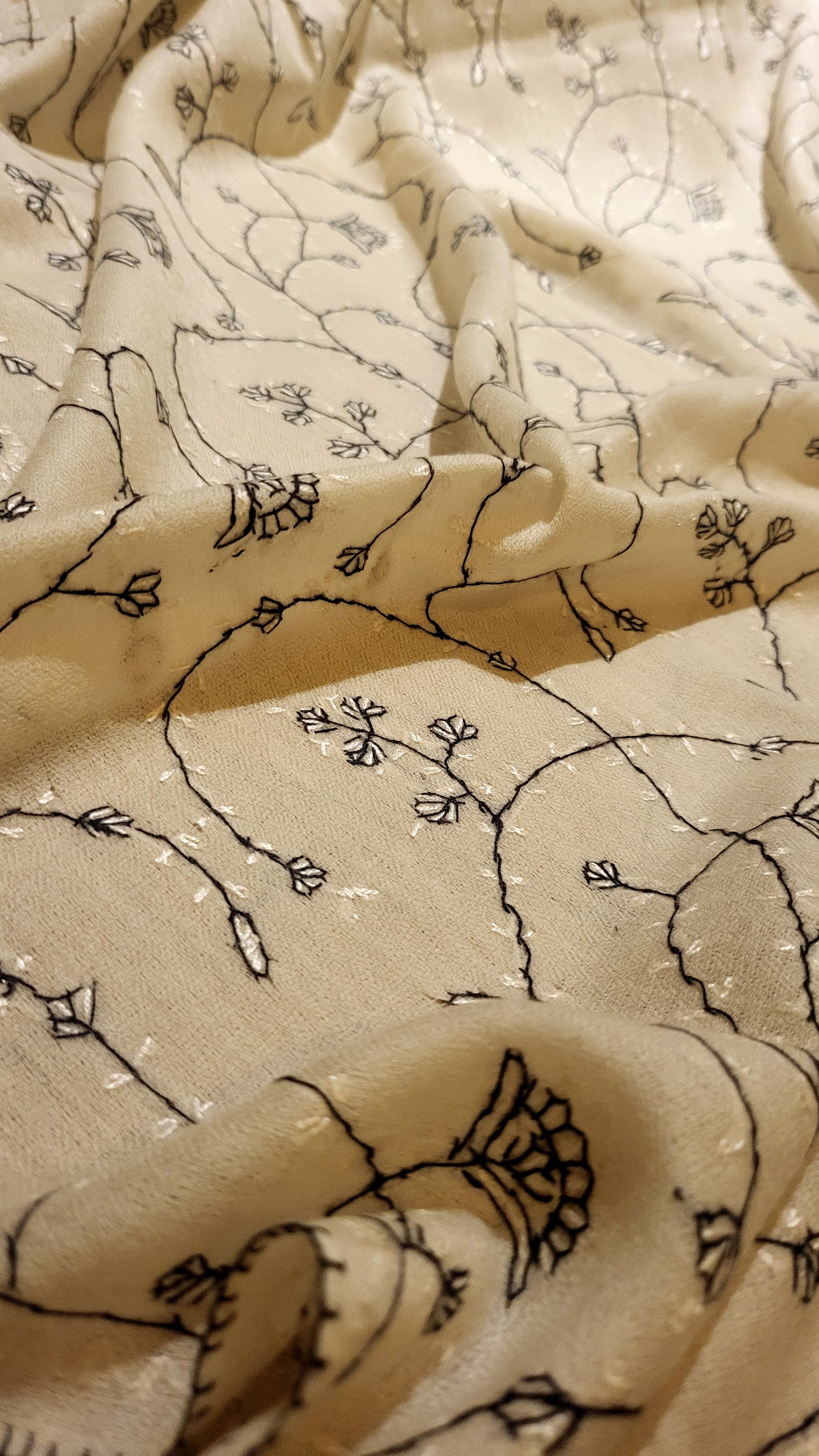 Sui Embroidered : Toosh shawl