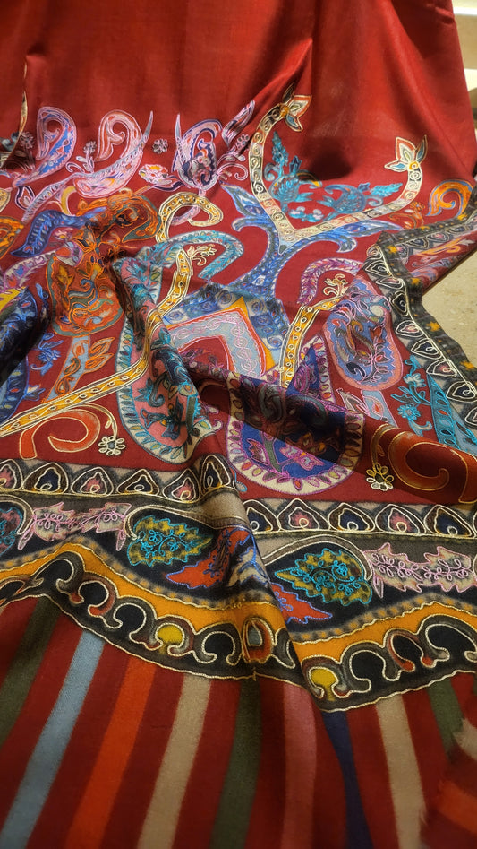 Reelkaar kalamkar : shawl