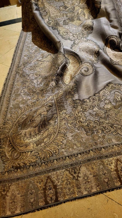 Gold and grey : Jodha akbar shawl