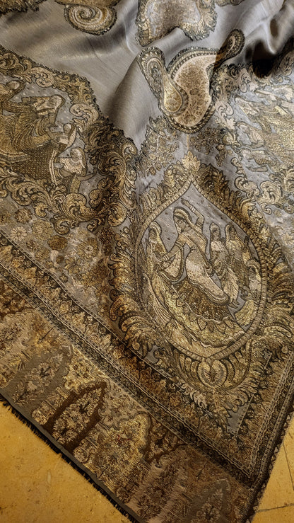 Gold and grey : Jodha akbar shawl