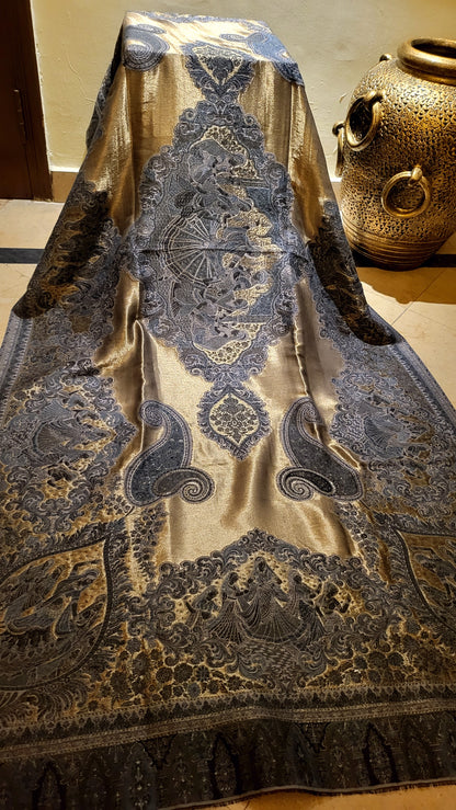 Gold and grey : Jodha akbar shawl