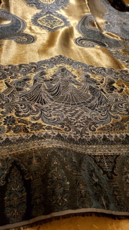 Gold and grey : Jodha akbar shawl