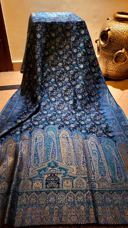 Ocean blue : Gandhara kanni shawl