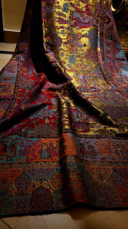 Royal darbar : Triple beam kanni shawl