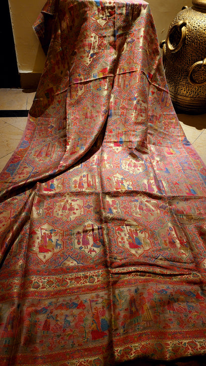 Silky moonlight kanni : shawl