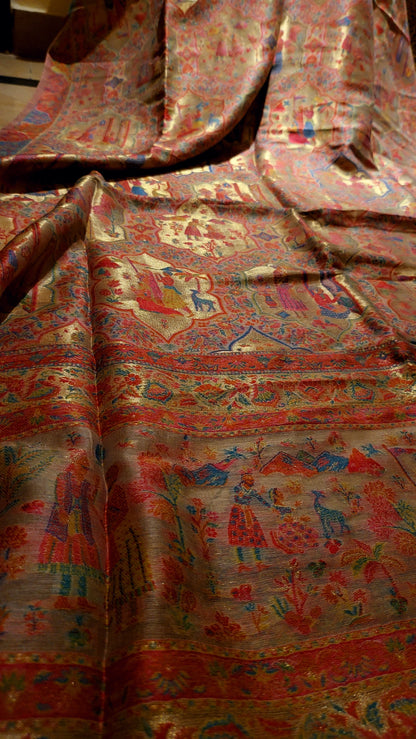 Silky moonlight kanni : shawl