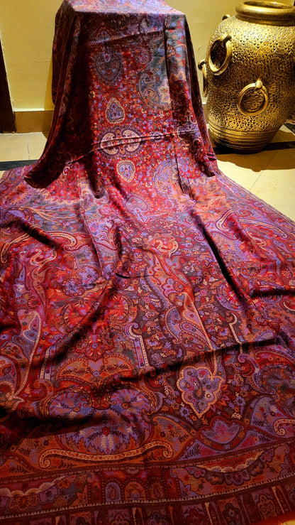 Maroon magic : persian kanni shawl