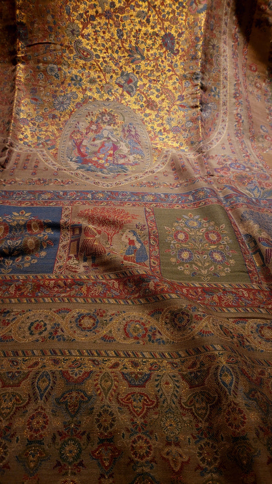 Mughal darbar : pashmina kaani shawl