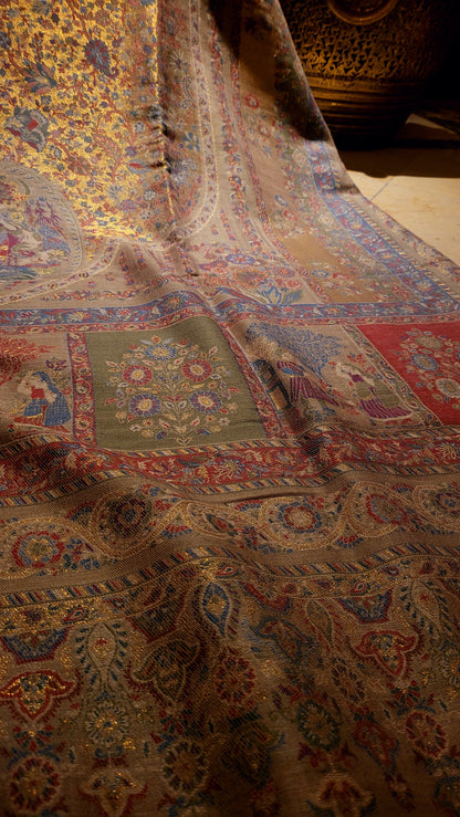 Mughal darbar : pashmina kaani shawl