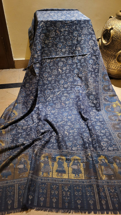 Mughal darbar : kaani moonlight shawl