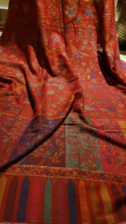 Red Toosh kanni : shawl