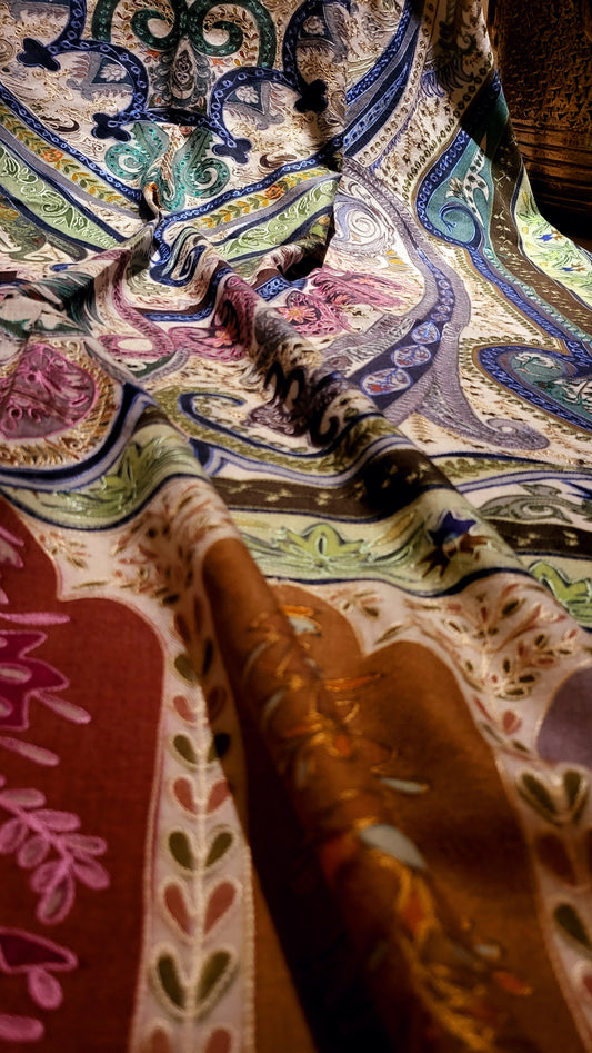 Beige and bold : Reelkaar shawl