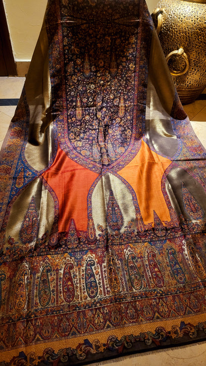 Silky moonlight : Pashmina kaani shawl