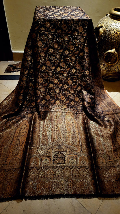 Reversible gandhara : Moonlight kaani shawl