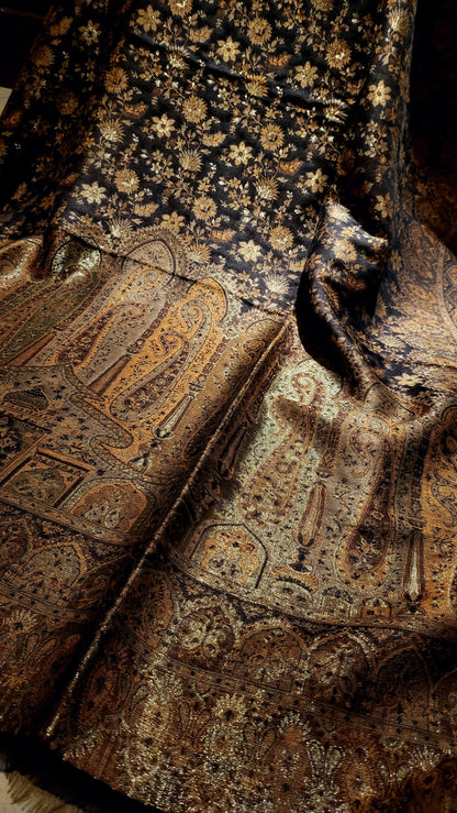 Reversible gandhara : Moonlight kaani shawl