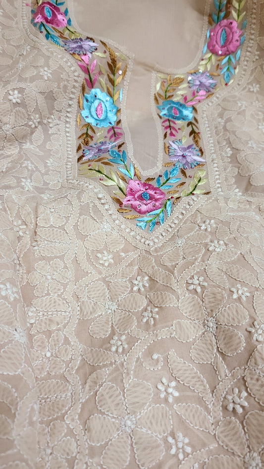 Parsi gara : chikankari shirt