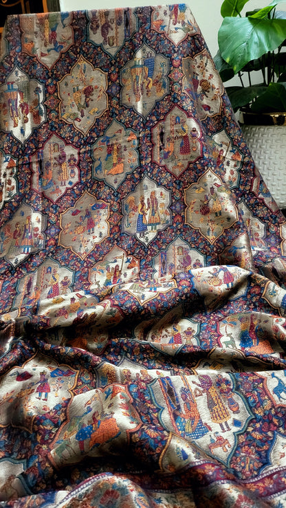 Silky moonlight : pashmina shawl