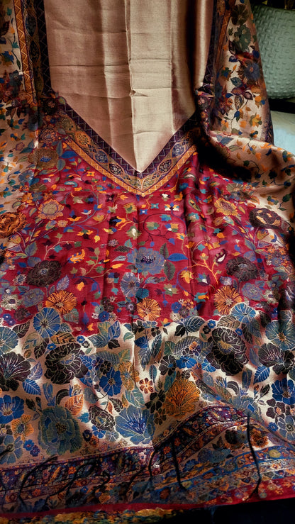 Silky moonlight : pashmina shawl