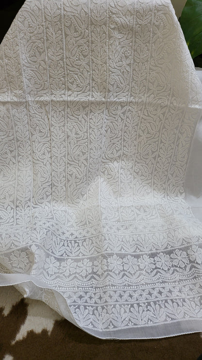 White : chikankari shirt