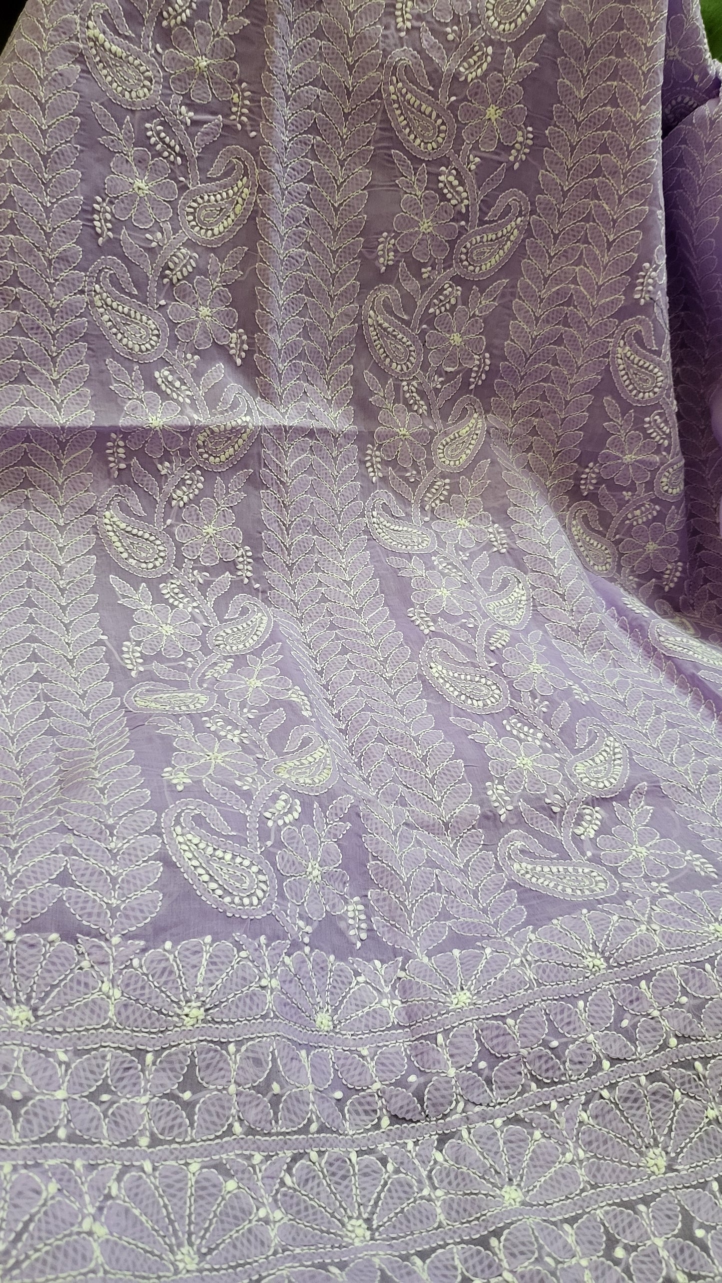 Lilac : chikankari shirt