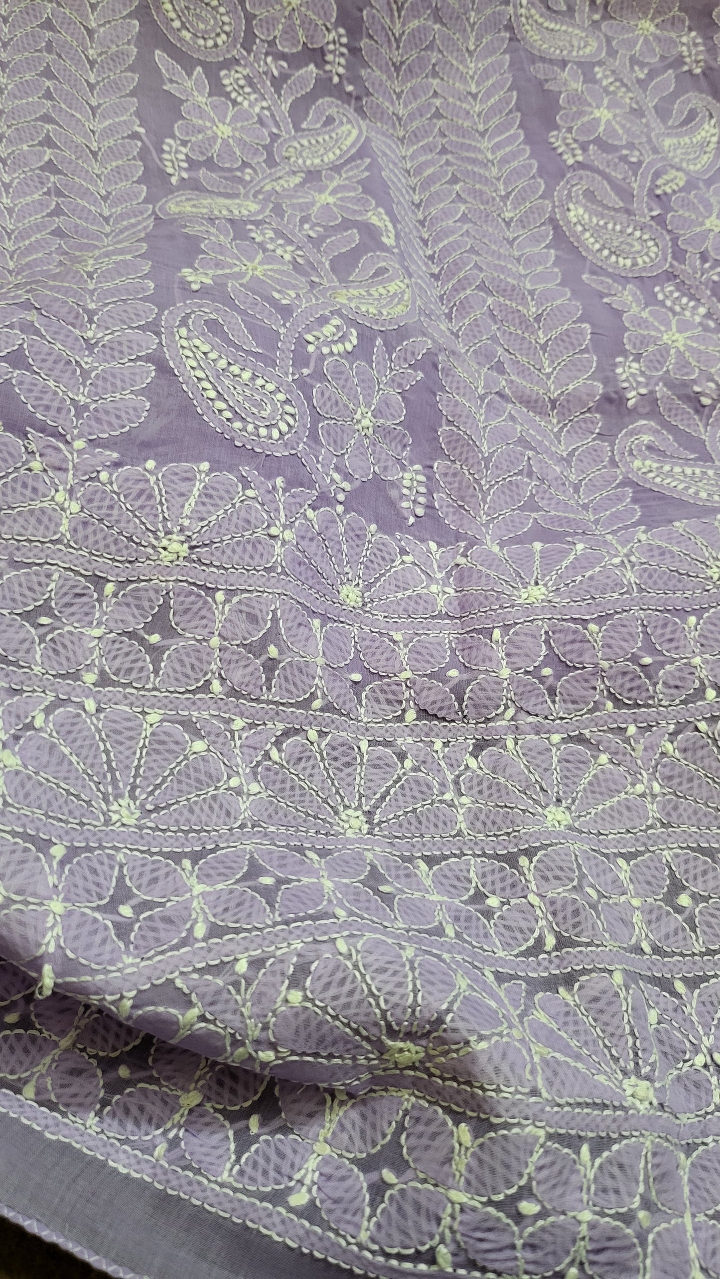 Lilac : chikankari shirt