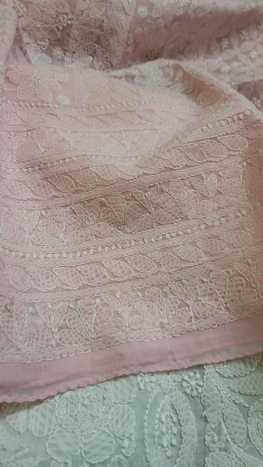 Powder pink: chikankari shirt