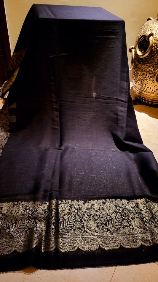 Reversible kaani: Moonlight shawl