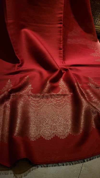 Reversible shawl : paper kaani shawl