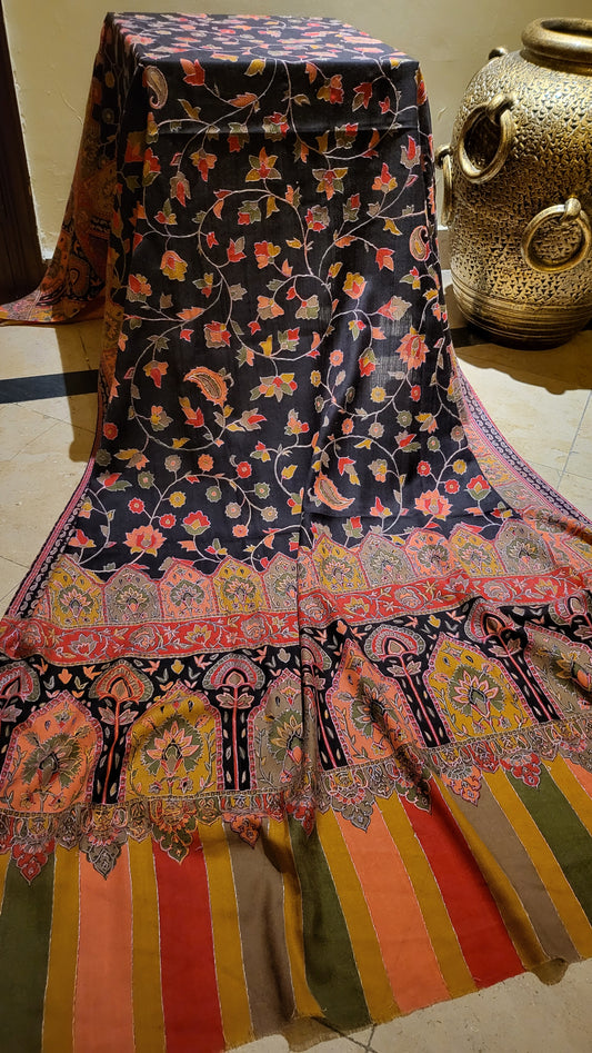 Kalamkar shawl : Hand made