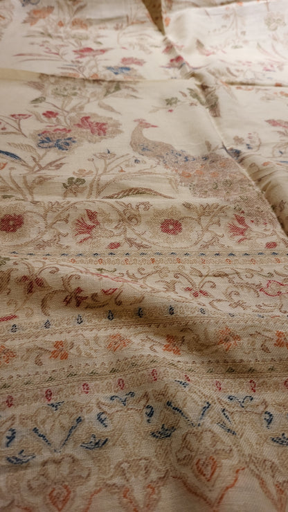 Peacock kaani : pashmina shawl