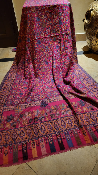 Hot pink shawl : kaani