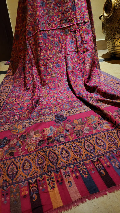 Hot pink shawl : kaani