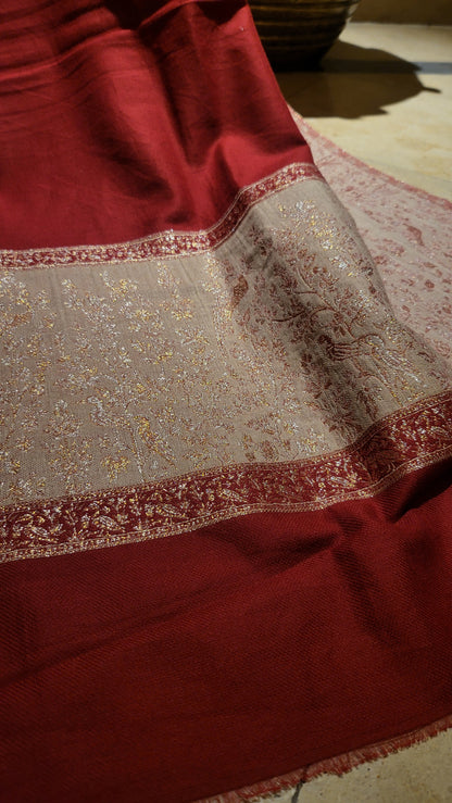 Zari border : kaani shawl