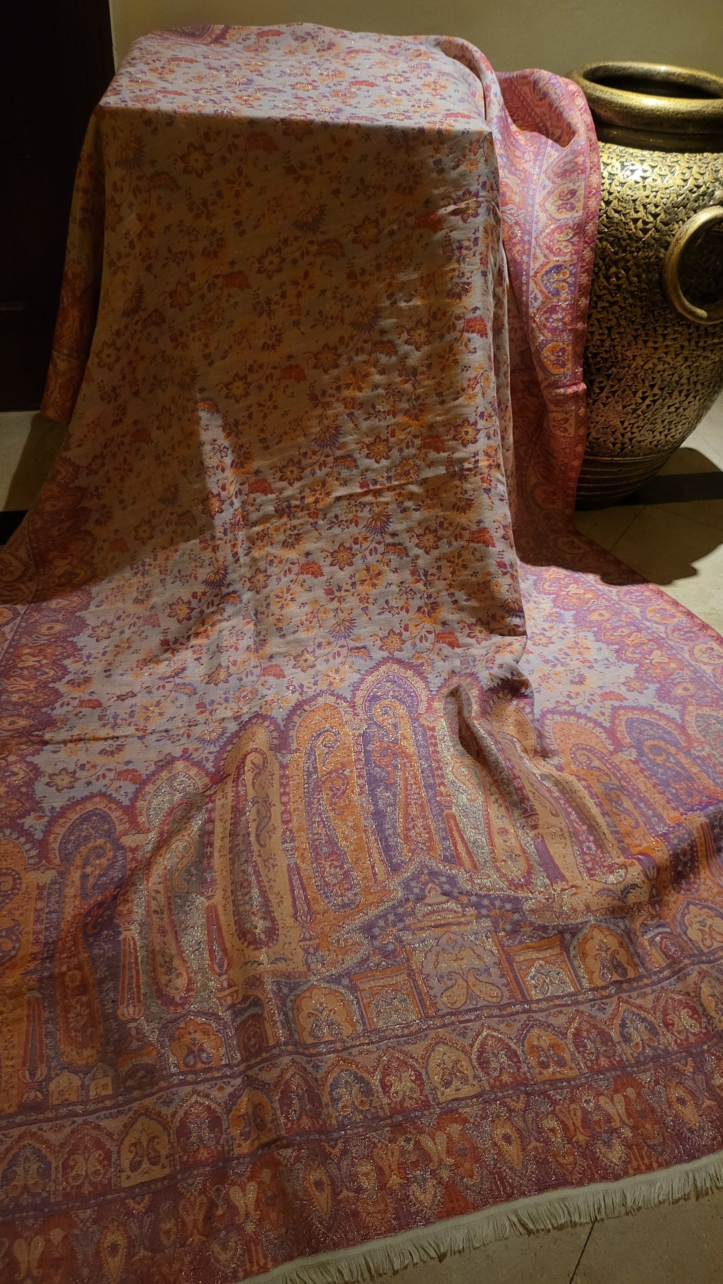 Gandhara moonlight : Reversible shawl