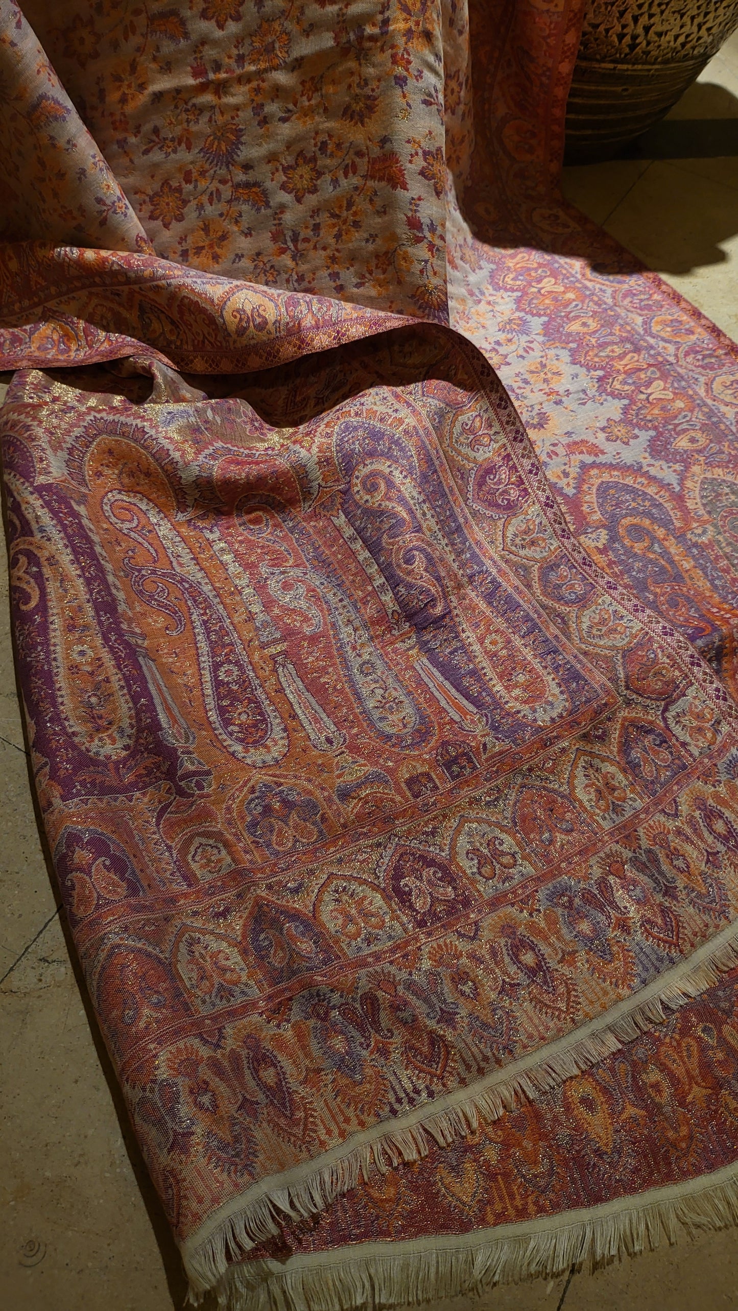 Gandhara moonlight : Reversible shawl