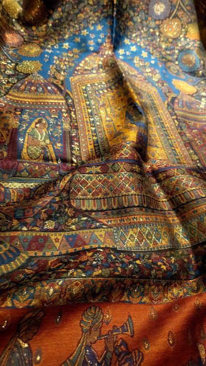 Black paisly: silk kaani dupata