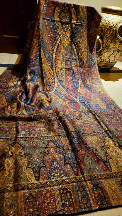 Black paisly: silk kaani dupata