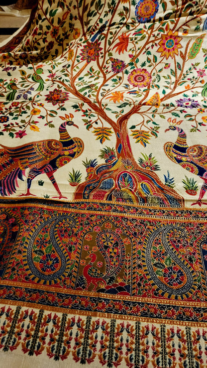 Meena kaari shawl : Reversible silk