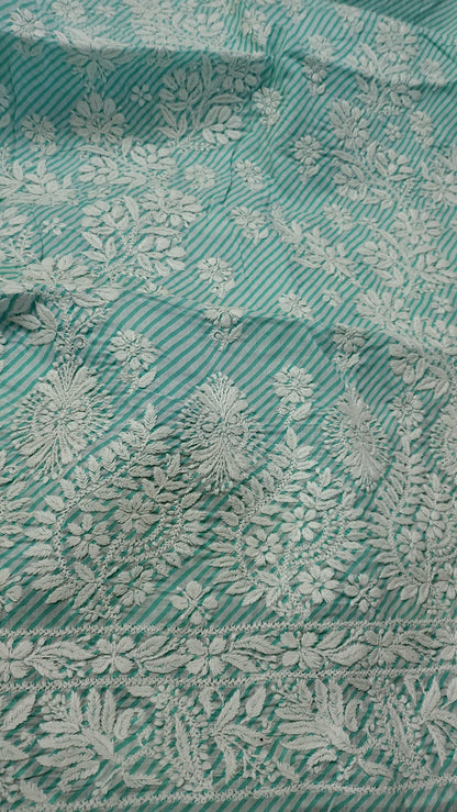 Sea green chikankari : shirt