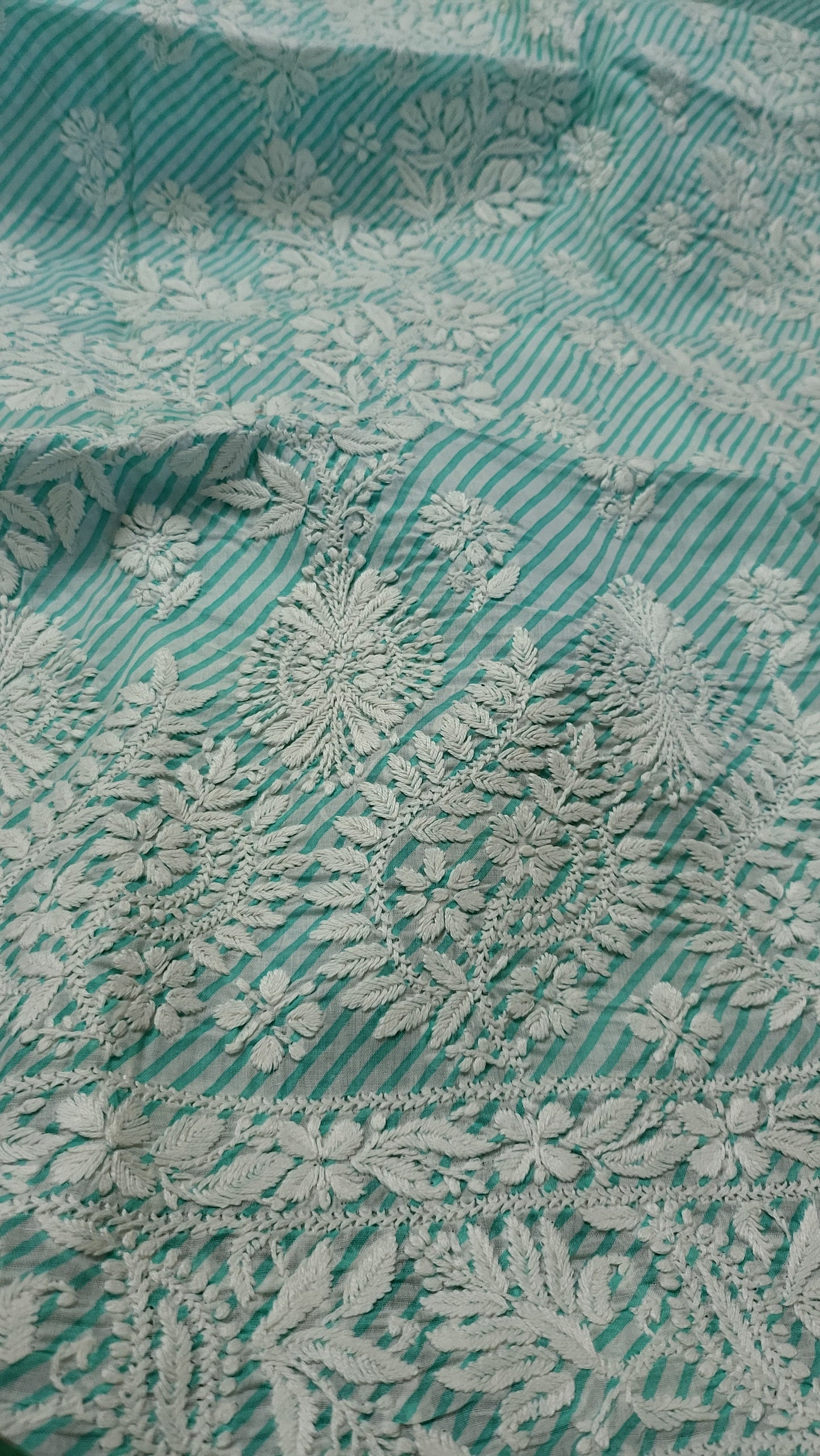 Sea green chikankari : shirt
