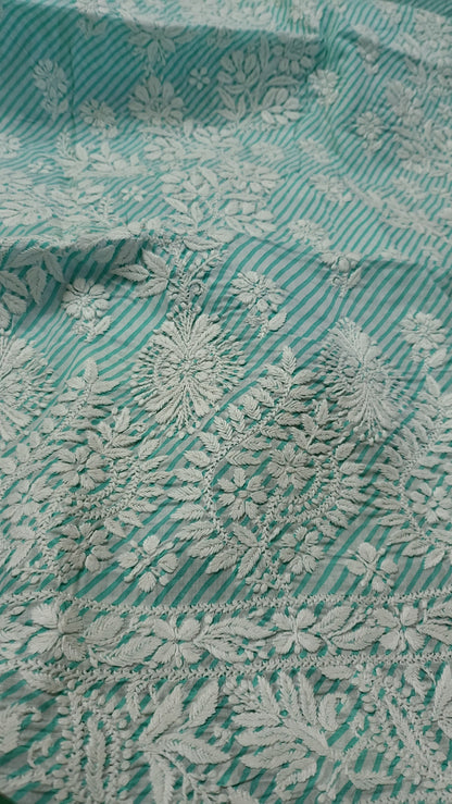 Sea green chikankari : shirt