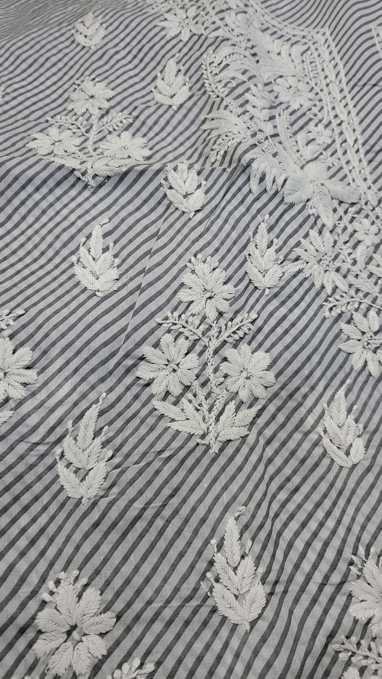 Grey chikankari : shirt