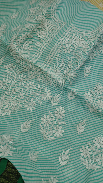 Sea green : chikankari shirt